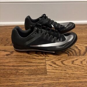 Nike Zoom Rival Sprint Track Shoes Black Gray Spikes Men's Size 10 DC8753-001